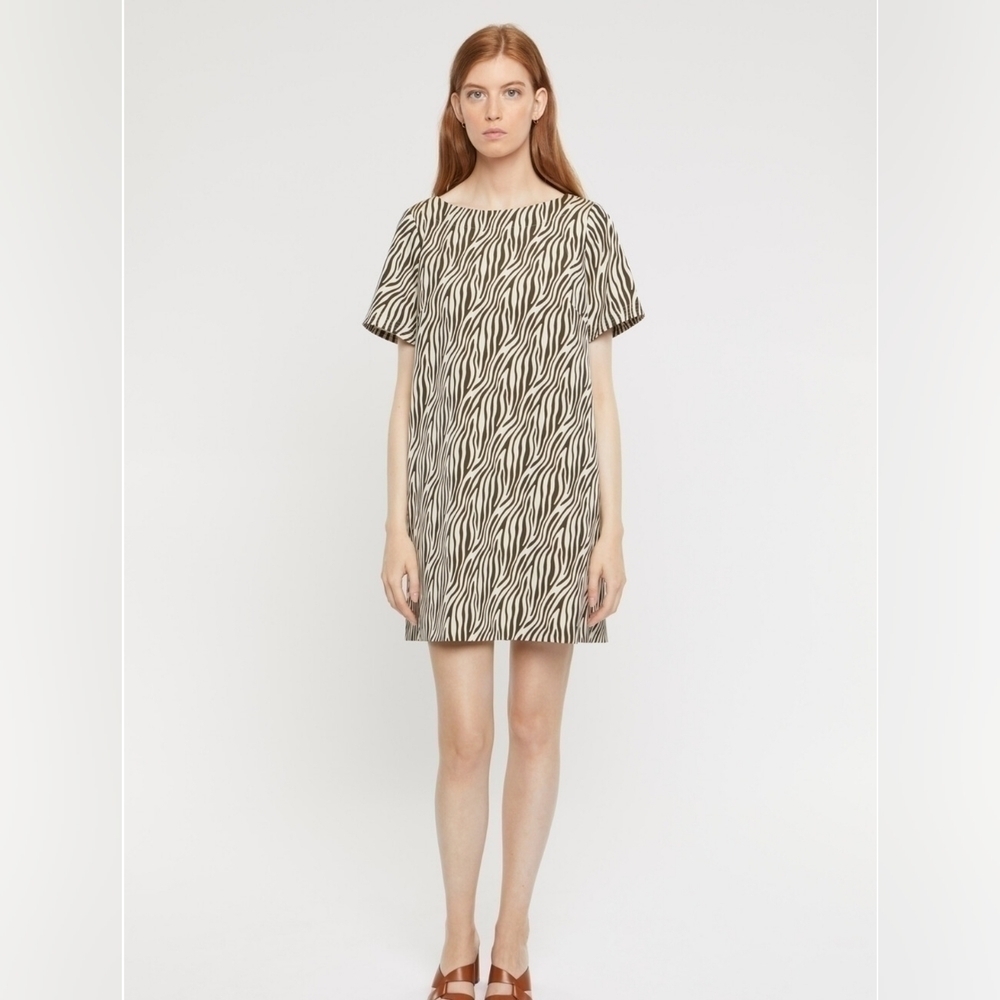 Paule Ka Paris Zebra-print Jacquard Mini Dress Size 46 / 14